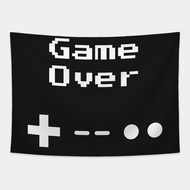 Game Over 8-bit Retro Gaming Tapestry by Nonstop Shirts