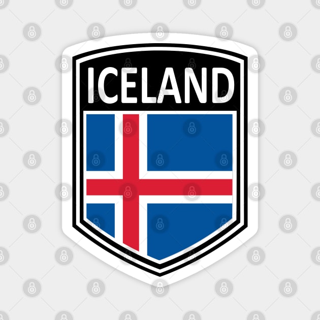 Flag Shield - Iceland Magnet by Taylor'd Designs