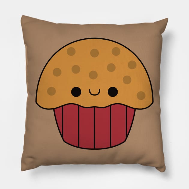 Cute Kawaii Muffin Pillow by KawaiiByDice