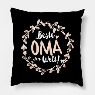 Beste Oma der Welt Kranz Pillow