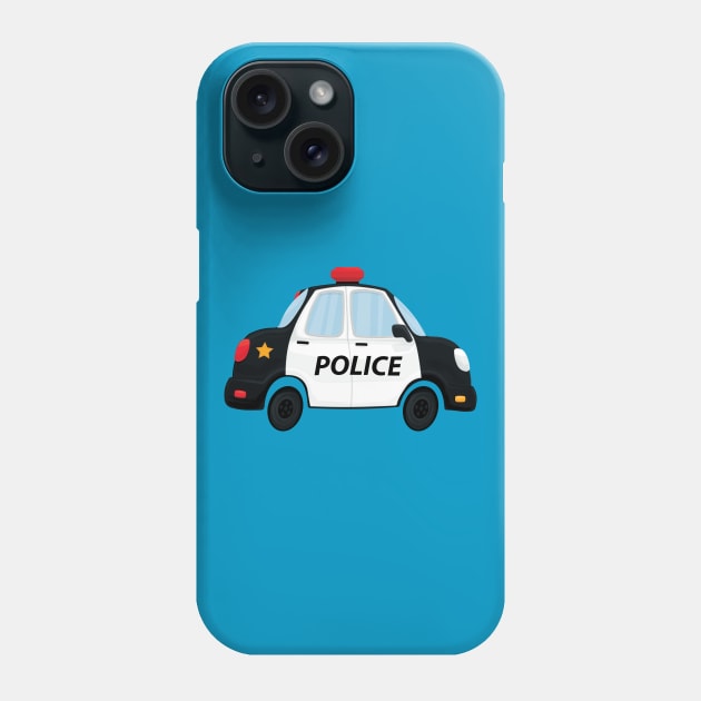 Cute Police Car Design Phone Case by NPolandDesigns