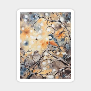 "Rufous Masquerade" Rufous Whistlers Magnet