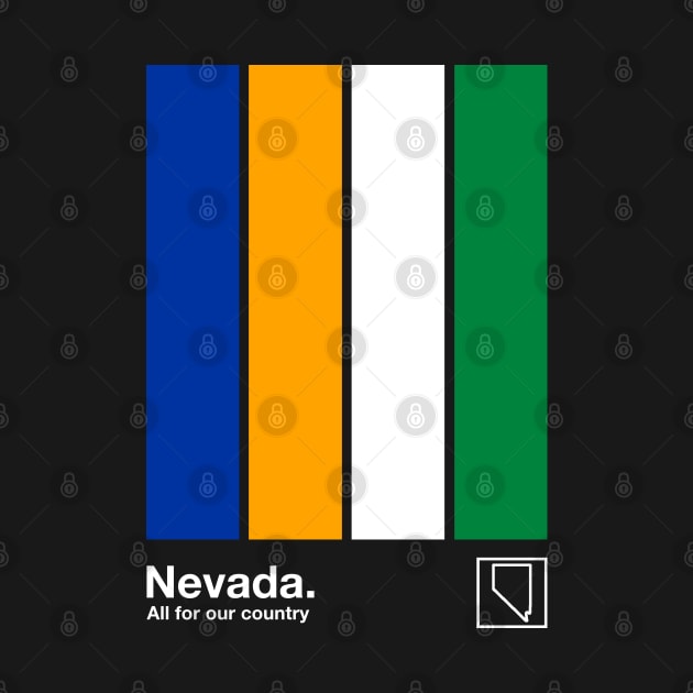 Nevada State Flag  // Original Minimalist Artwork Poster Design by DankFutura