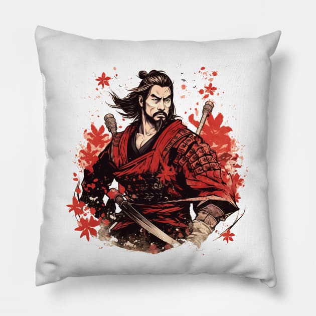 samurai color Pillow by Nirck Store