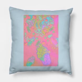 Bunny D pixels Pillow