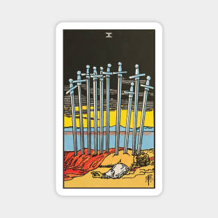 Ten of swords tarot card Magnet