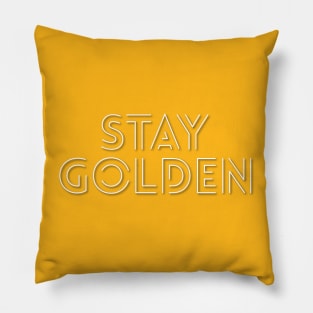 Stay Golden White Pillow