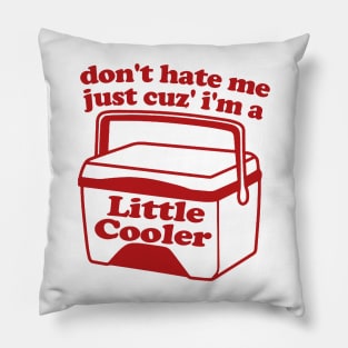 Don't Hate Me Just Cuz' I'm a Little Cooler T-Shirt Tee Gift Funny Trendy Retro Ice Cold Shirts Pillow