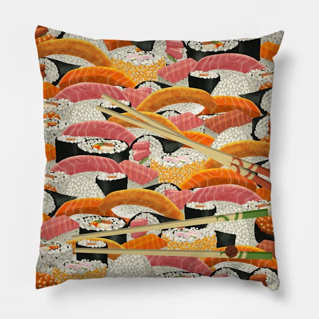 Sushi Paradise Pillow by Domadraghi