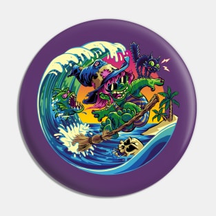 Witch Surfing Pin