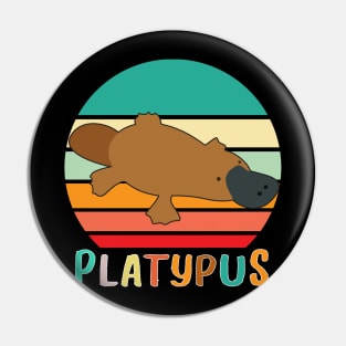 Vintage retro platypus Pin