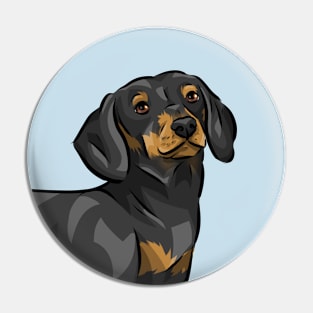 Black and Tan Dachshund Dog | Cute Sausage Dog Pin