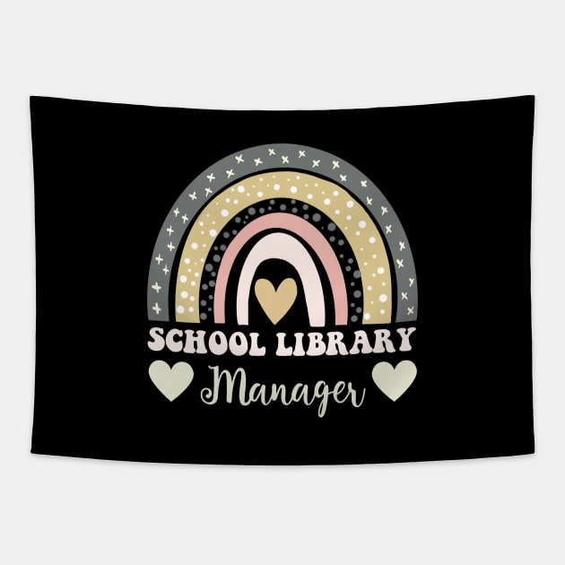 School Librarian Library Worker Appreciation Tapestry by Printopedy