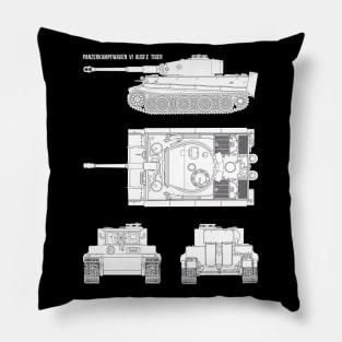 Tiger tank from all sides! Pillow