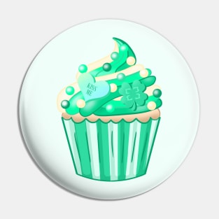 Saint-Patrick's Cupcake Pin