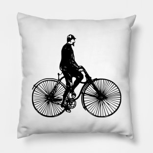 Vintage Bicycle Cyclists Pillow