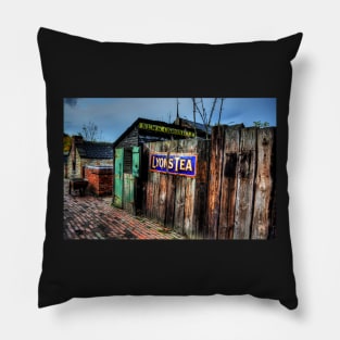 Alleyway Fence Sign Pillow