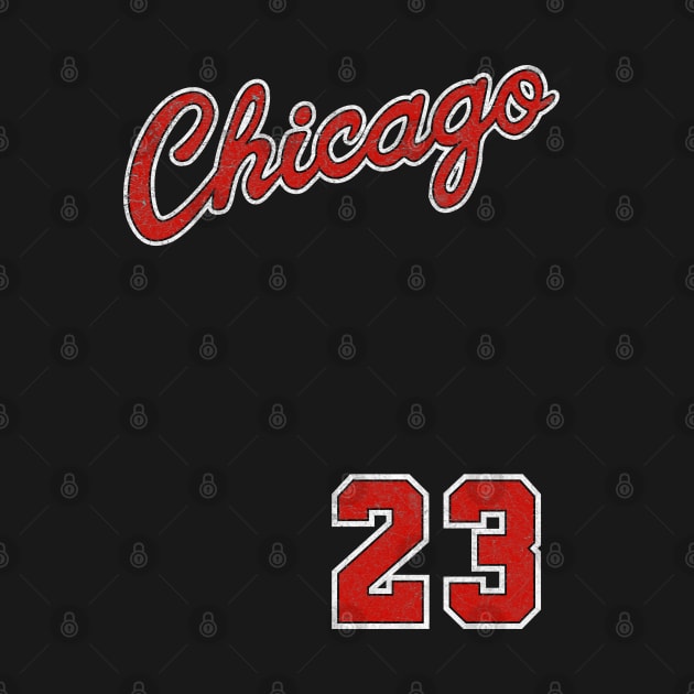 CLASSIC - Chicago Basketball Vintage/worn out Look by Buff Geeks Art