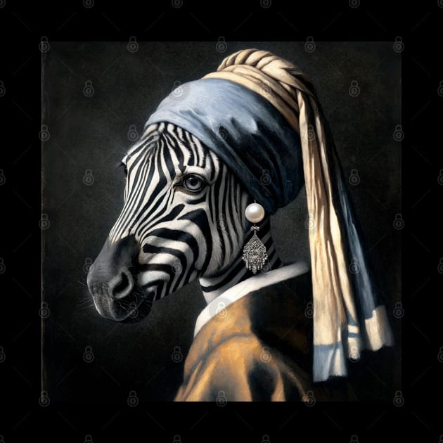 Wildlife Conservation - Pearl Earring Zebra Meme by Edd Paint Something