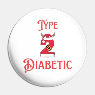 Diabetes Christmas Reindeer l Type 2 Diabetic Pin
