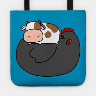 Little Cow and Black Chicken Tote