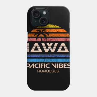 Hawaii Honolulu pacific vibes retro sunset vibe distressed Phone Case