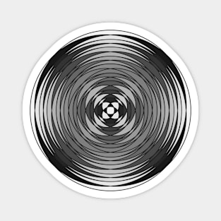 Fuzzy Circular Logic Grey 2 Magnet