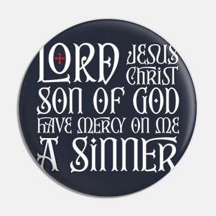 The Jesus Prayer - Prayer of the Heart - White Pin