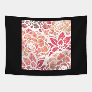 Succulent Mash-up - Pink Hues - Digitally Illustrated Flower Pattern for Home Decor, Clothing Fabric, Curtains, Bedding, Pillows, Upholstery, Phone Cases and Stationary Tapestry