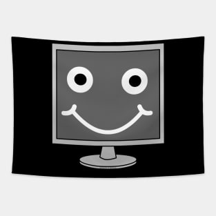 Computer Monitor Smiling Face Tapestry