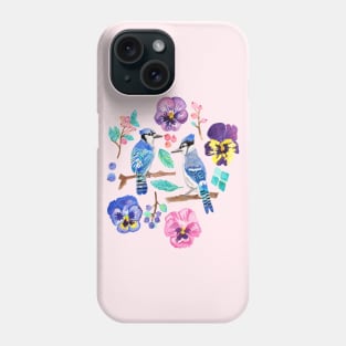 Blue Jay Winter Garden Phone Case