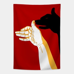 Hand Shadow - Good Dog Tapestry