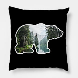 Camping Bear Pillow