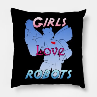 Girls Love Robots Pillow