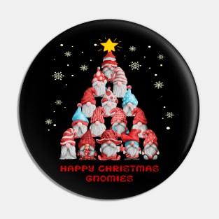 Happy Christmas Gnomies Pin