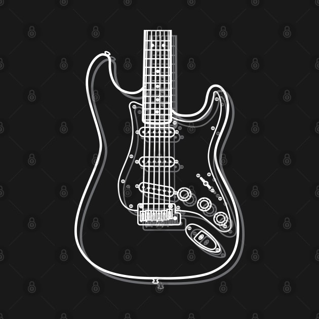 S-Style Electric Guitar Body Outline Dark Theme by nightsworthy