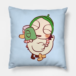 sarah and duck #3 / children's cartoon Pillow