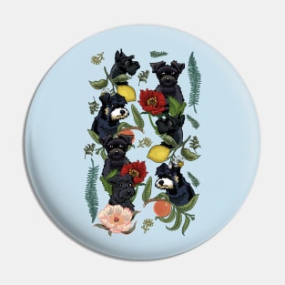 Botanical and Black Schnauzer Pin