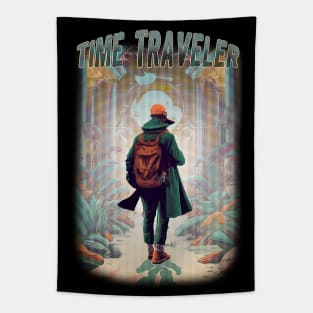 Time traveler art Tapestry