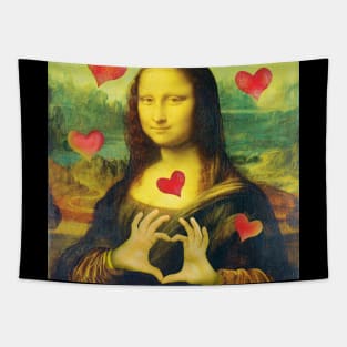 Mona Lisa Valentine Love Tapestry