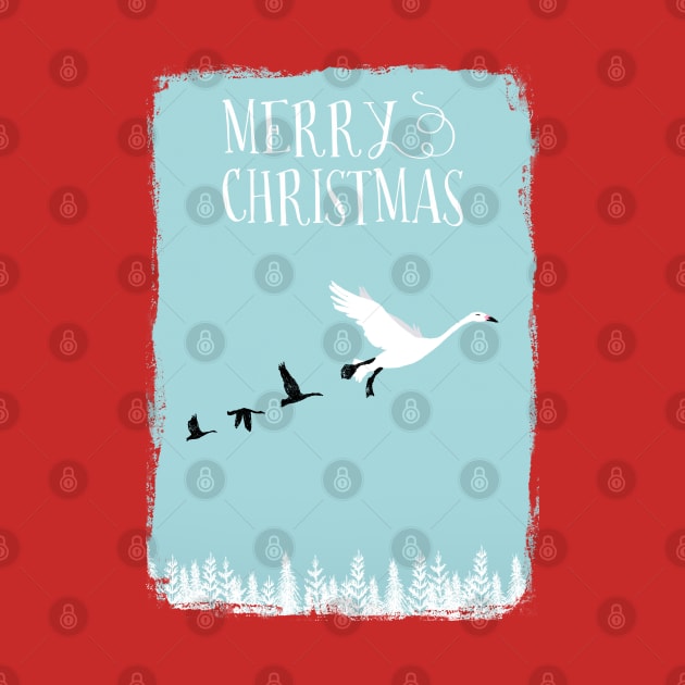 White Christmas Geese by Amanda Jane