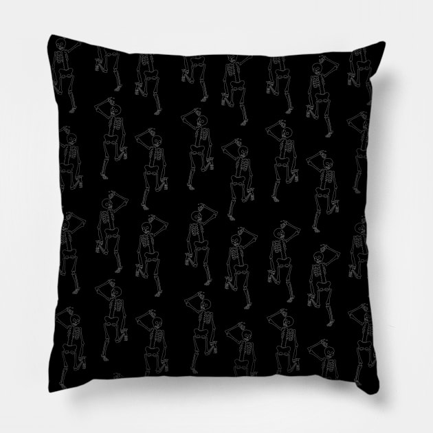 Skeleton Pattern Pillow by PrinceSnoozy