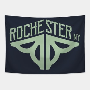 Rochester flower logo - angle Tapestry