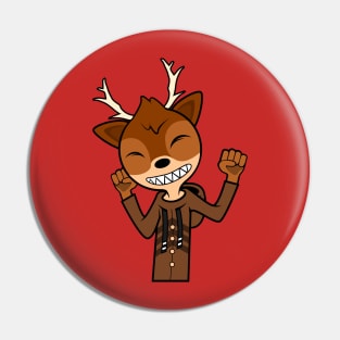 Ecstatica the Raver Reindeer Pin