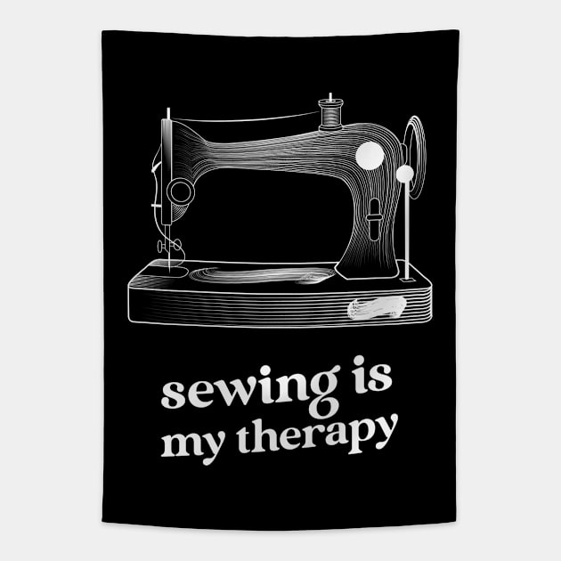 sewing is my therapy Tapestry by juinwonderland 41