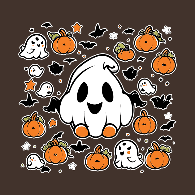 Kawaii Halloween Ghost by Gothic Museum