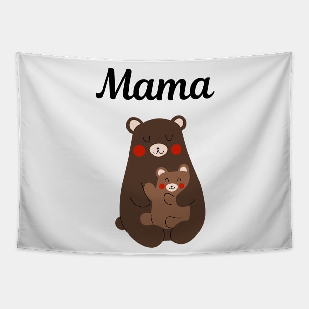 Mama Bear Tapestry by Doddle Art