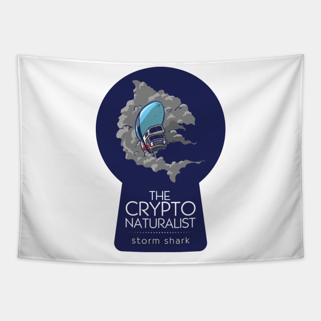 Storm Shark Tapestry by Cryptonaturalist