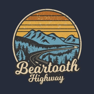 Beartooth Highway Montana Wyoming Retro T-Shirt