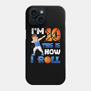 10th Birthday Boy Basketball Ten 10 Year Old Phone Case